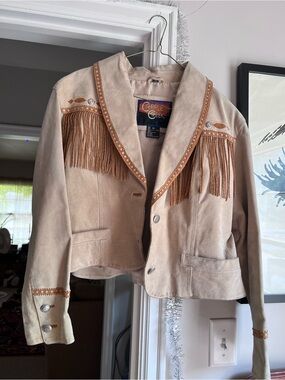 Cripple Creek Women's Tan Suede Fringe Jacket